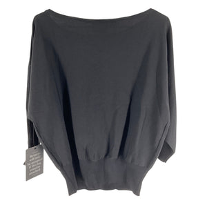 Tuckernuck Wide Neck Black Valencia Top Size S NWT