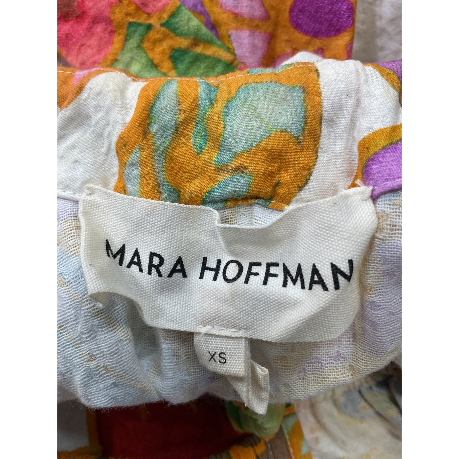 Mara Hoffman 'Bettina' Red Cotton Cutout Floral-Print Organic Cotton-Jacquard Midi Dress Size XS