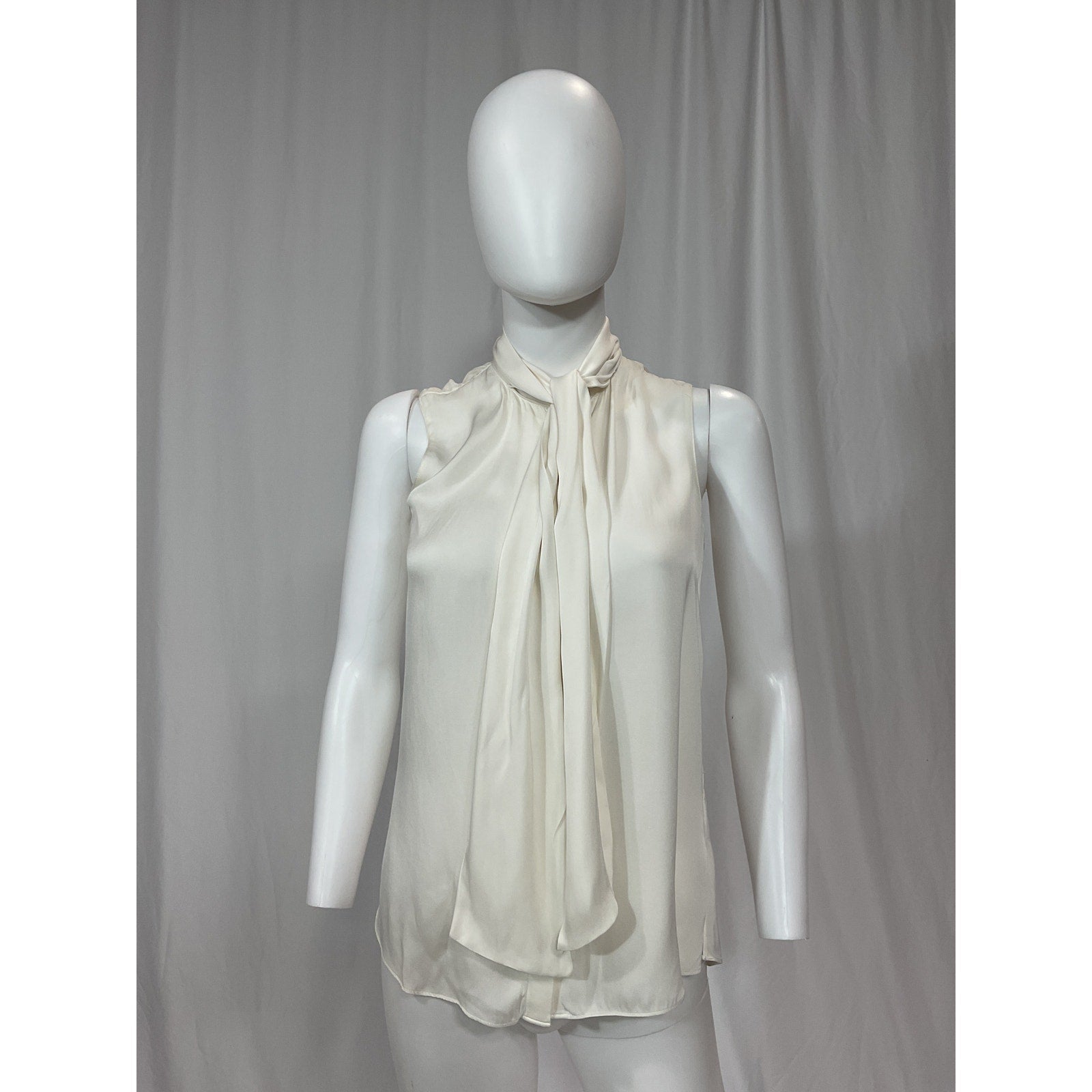 Kobi Halperin 'Larsa' White Sleeveless Self-Tie Blouse Size XS