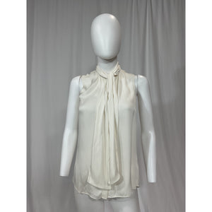 Kobi Halperin 'Larsa' White Sleeveless Self-Tie Blouse Size XS
