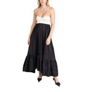 Anna October Elegant Black/Ivory Cicely Maxi Size XS Dress