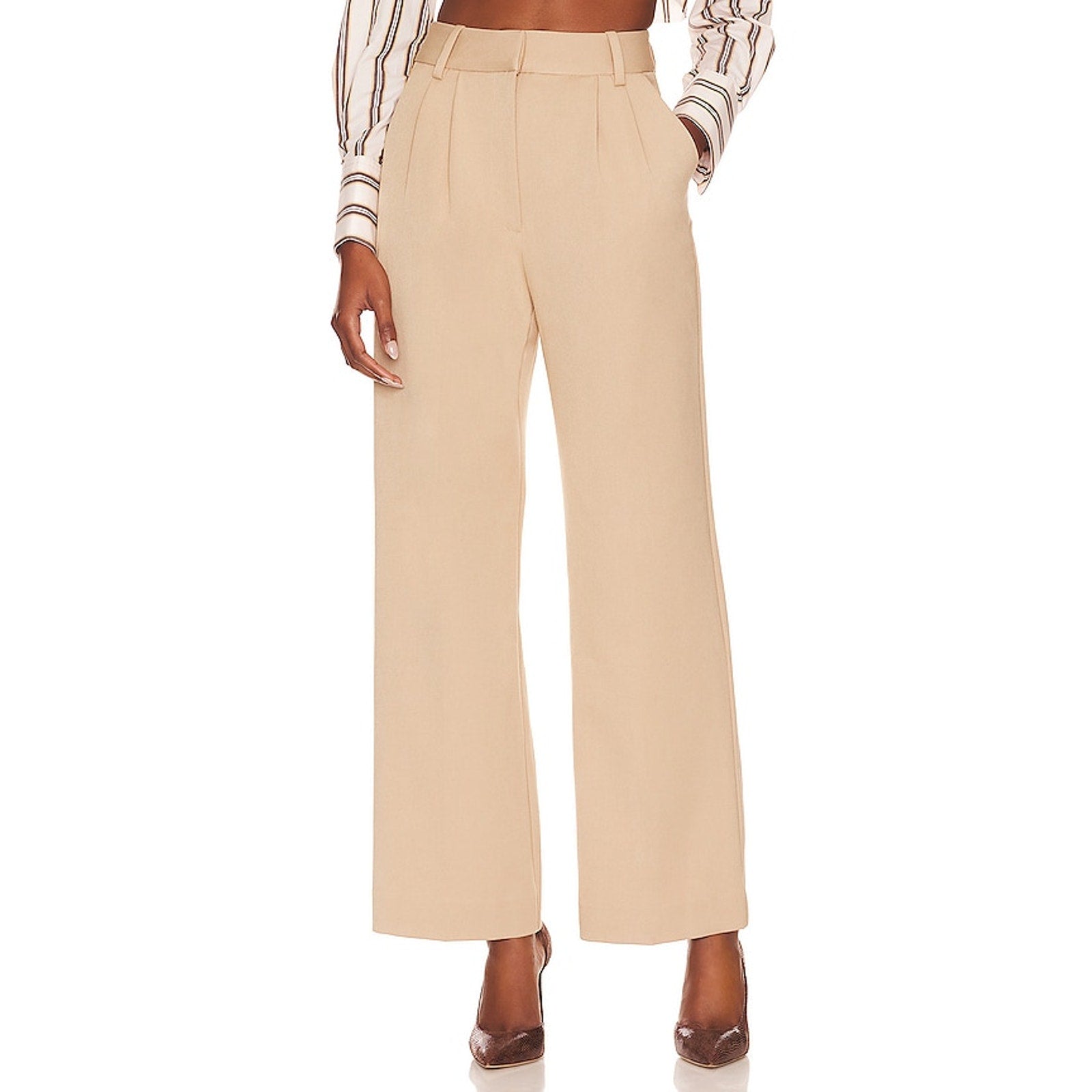 Favorite Daughter 'The Favorite' Tan Polyester Pant Petite Size 0