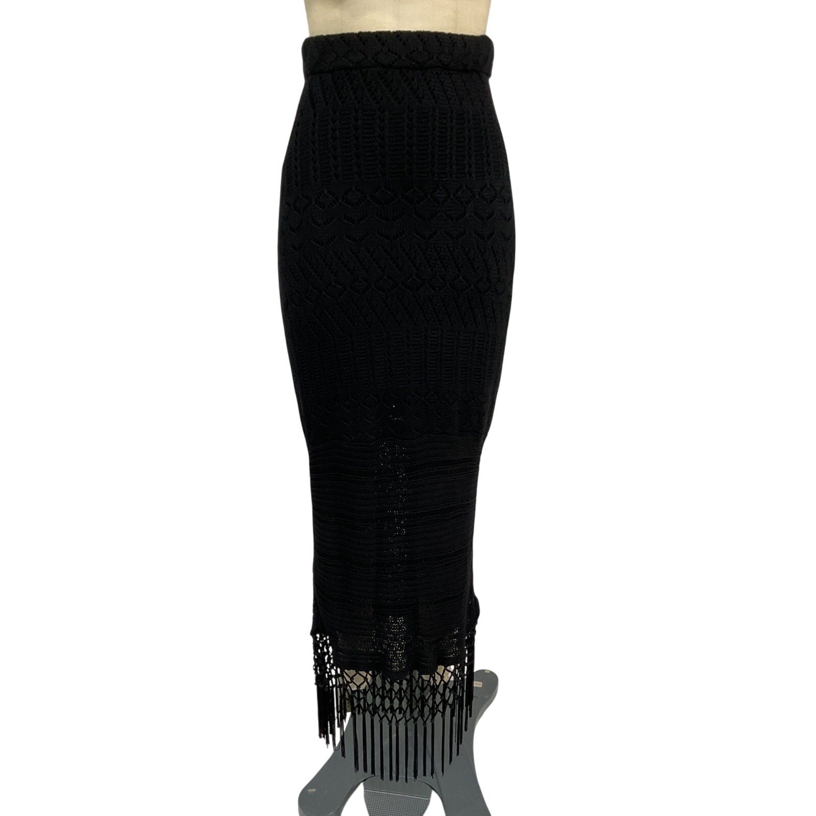 House Of Harlow 1960 x Revolve 'Sandra' Black Rayon Skirt Size M - NWT