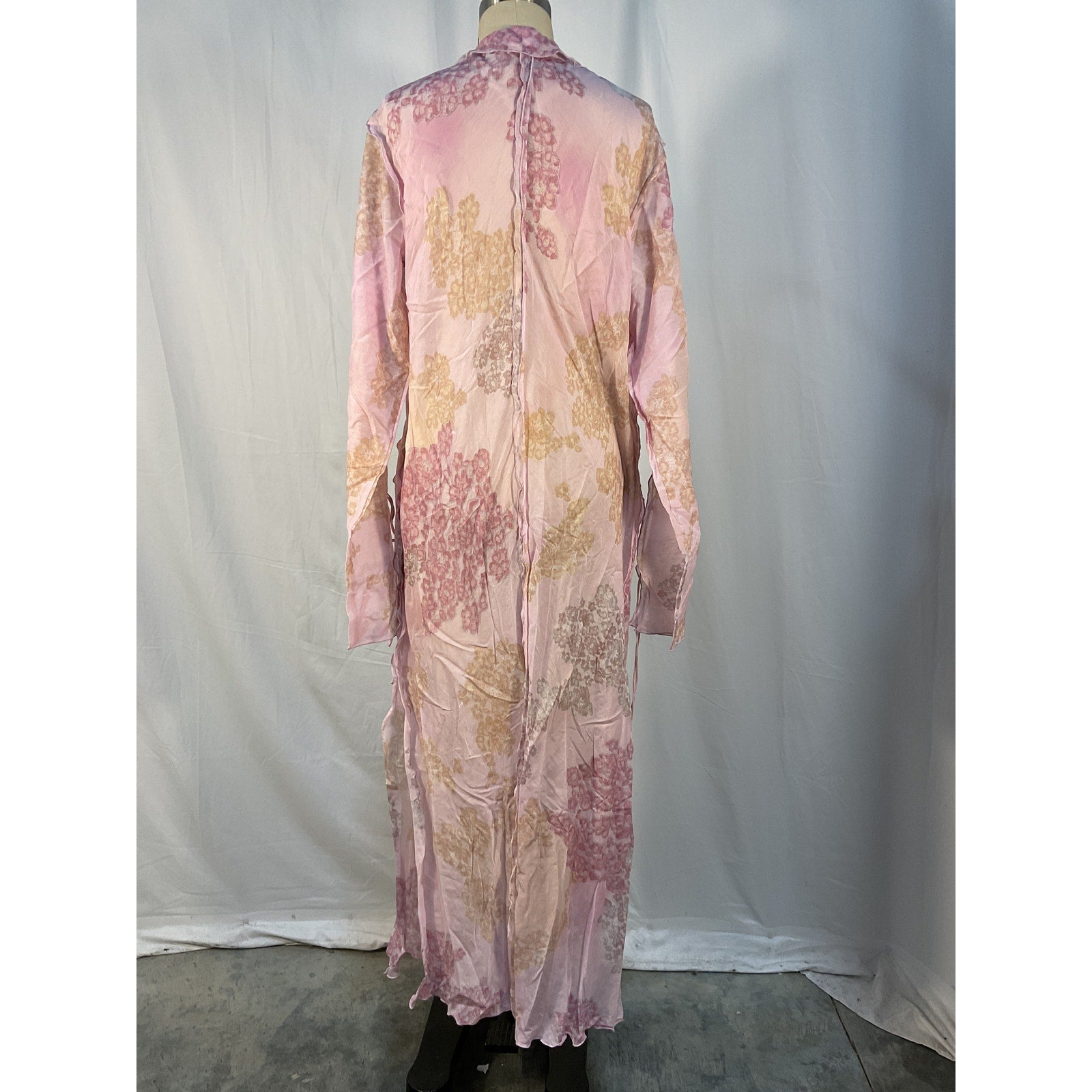 Acne Studios 'Daftan' Pink Lace Camo Long Sleeve Dress Size 40