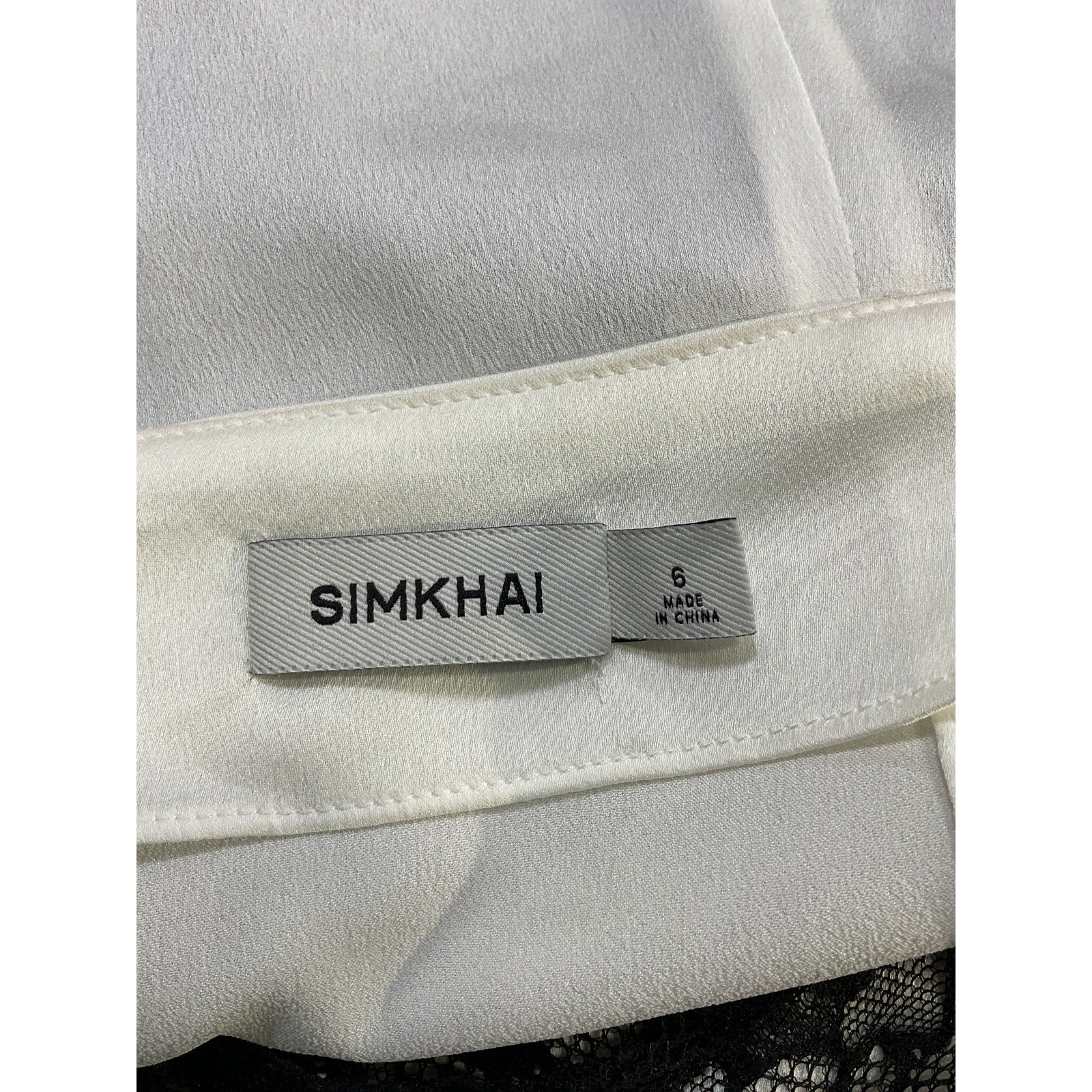 Simkhai 'Hyla' White Satin Camisole Top Size 6