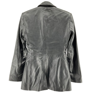Reformation Sleek Black Hal Leather Blazer Size XS