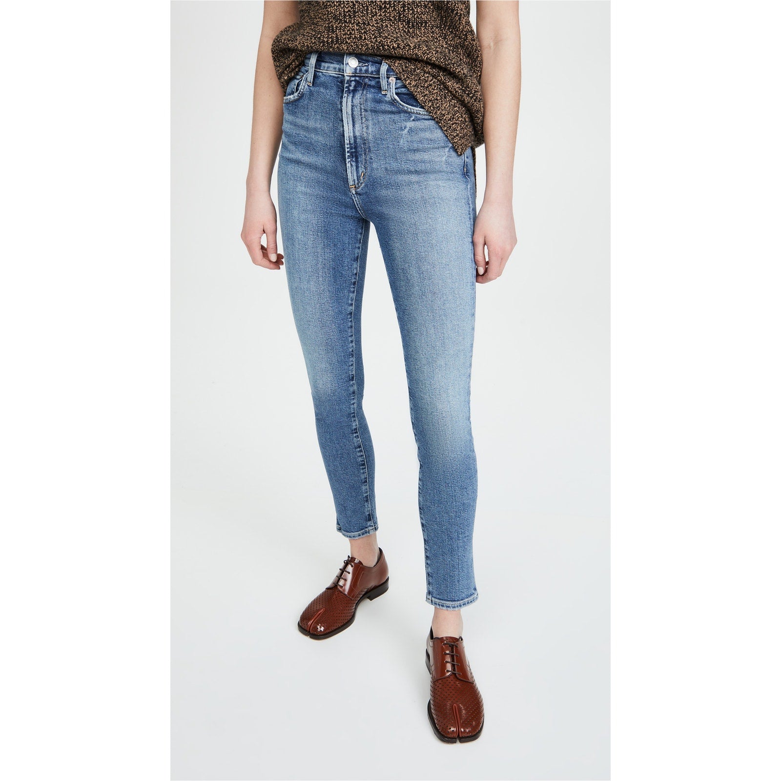 Agolde Pinch Waist Blue Ultra High Rise Skinny Denim Jean Size 27