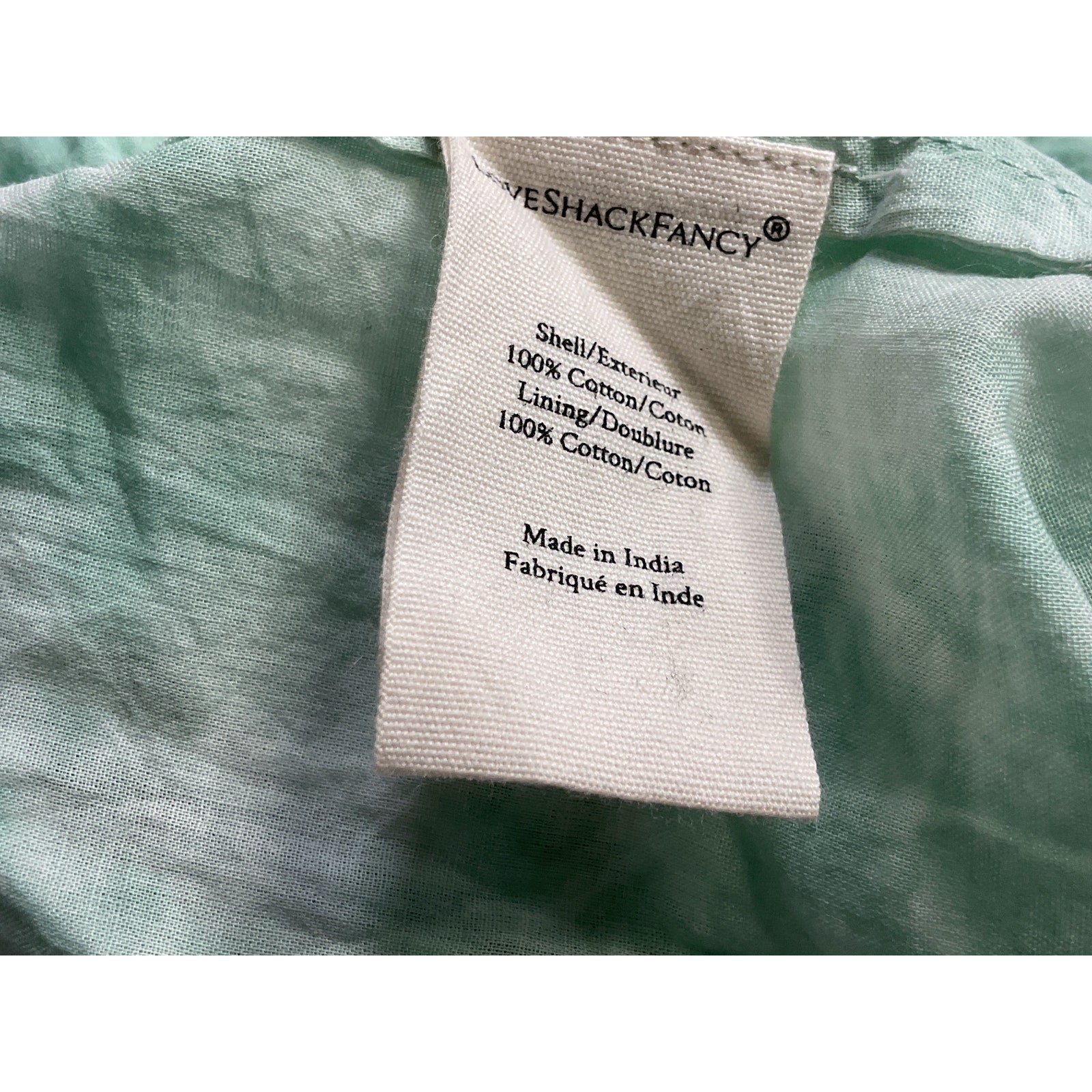 Loveshackfancy 'Ruffle' Green Mini Skirt Size S