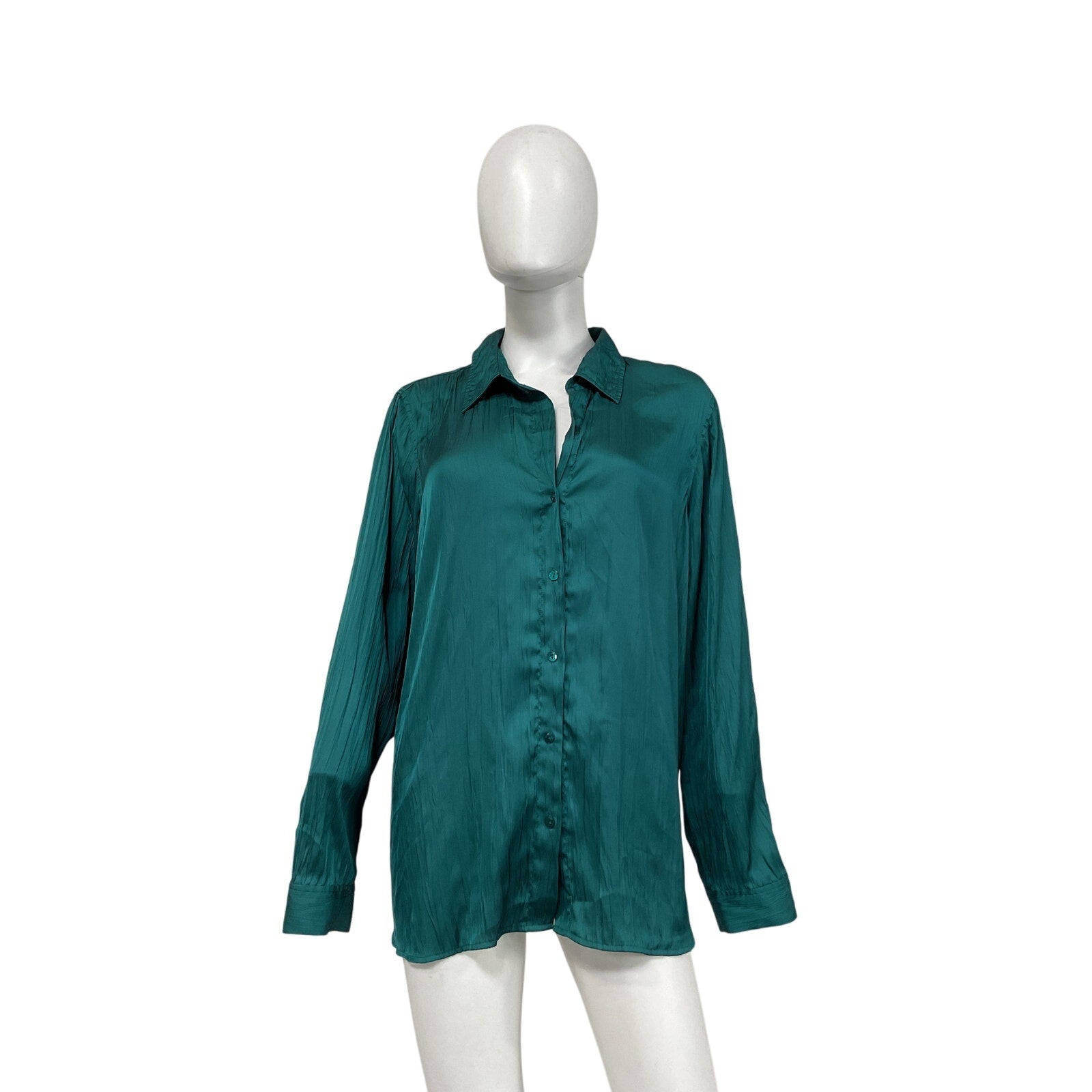 L'Agence 'Nina' Green Polyester Blouse Size XXL