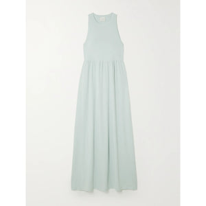 Ninety Percent Gathered Organic Cotton Blue Maxi Dress Size XS