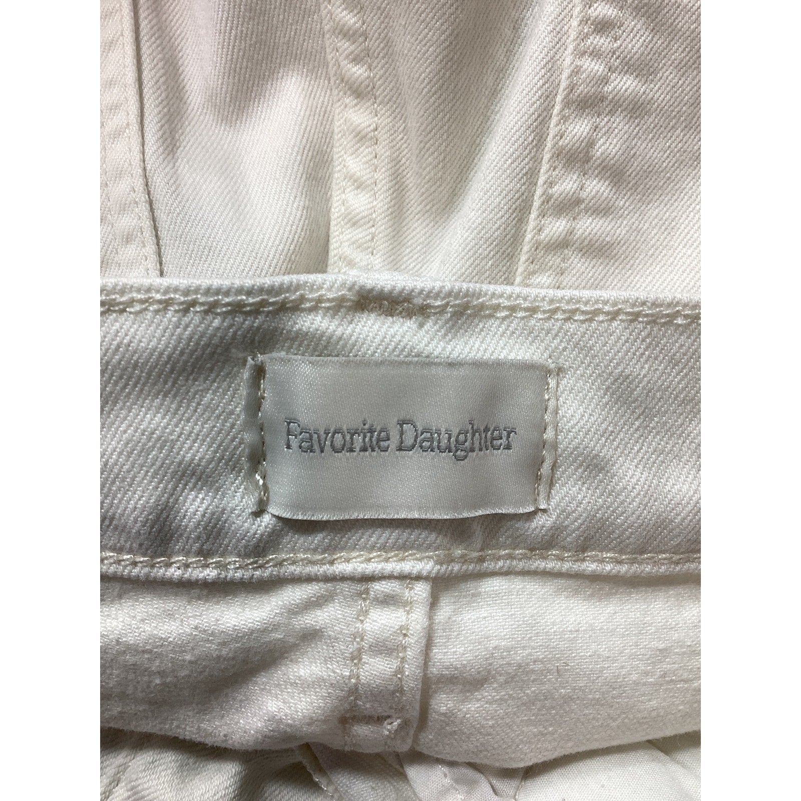 Favorite Daughter 'The Valentina' Super High Rise Mini Bootcut White Denim Jean Size 28