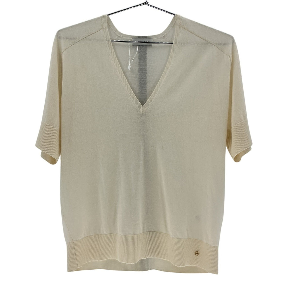 Anine Bing Lightweight Beige Aria Sweater Knit Top Size L