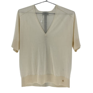 Anine Bing Lightweight Beige Aria Sweater Knit Top Size L