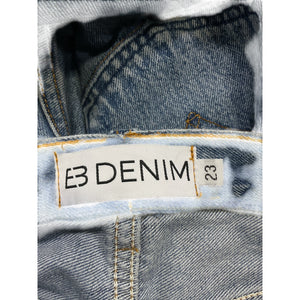 Eb Denim Vintage Medium Wash Unraveled Straight Leg Denim Jeans Size 23