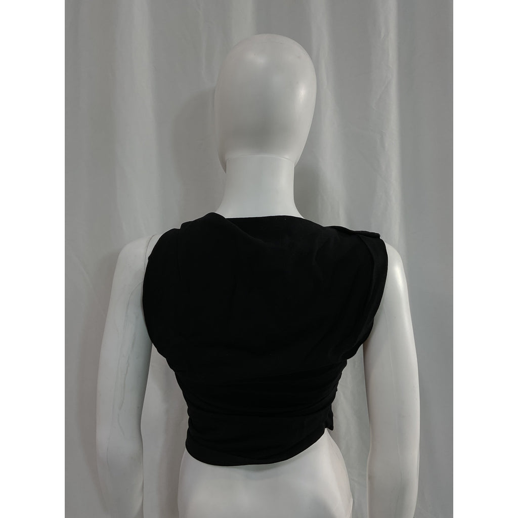 Acne Studios 'Knotted' Black Shoulder Top Size 32