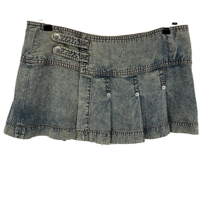 Knwls Soft Pleated Washed Blue Issa Skirt Size UK 6 / US 2 NWT