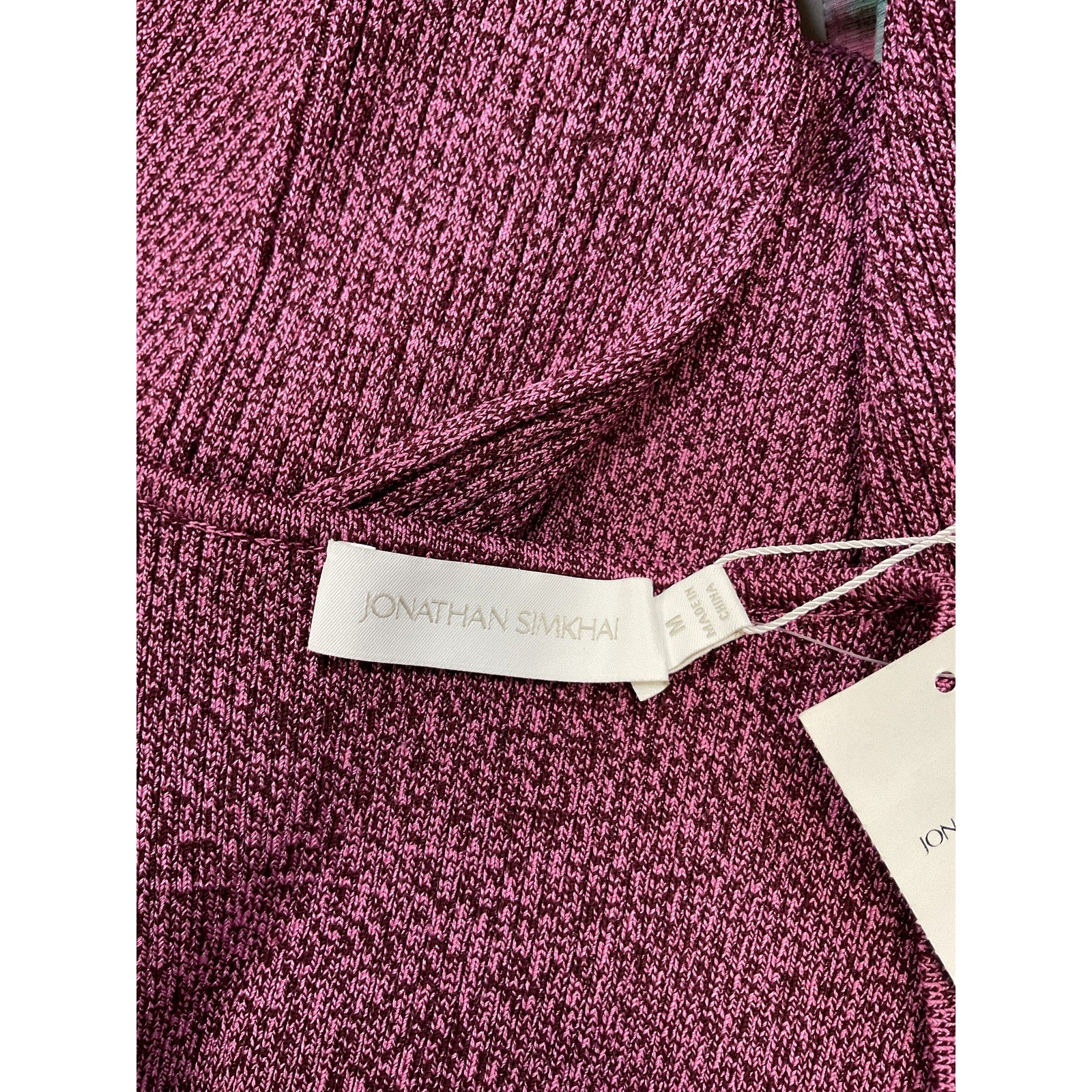 Simkhai Alexia 'Marled' Pink Rayon Halter Tie Top Size M - NWT