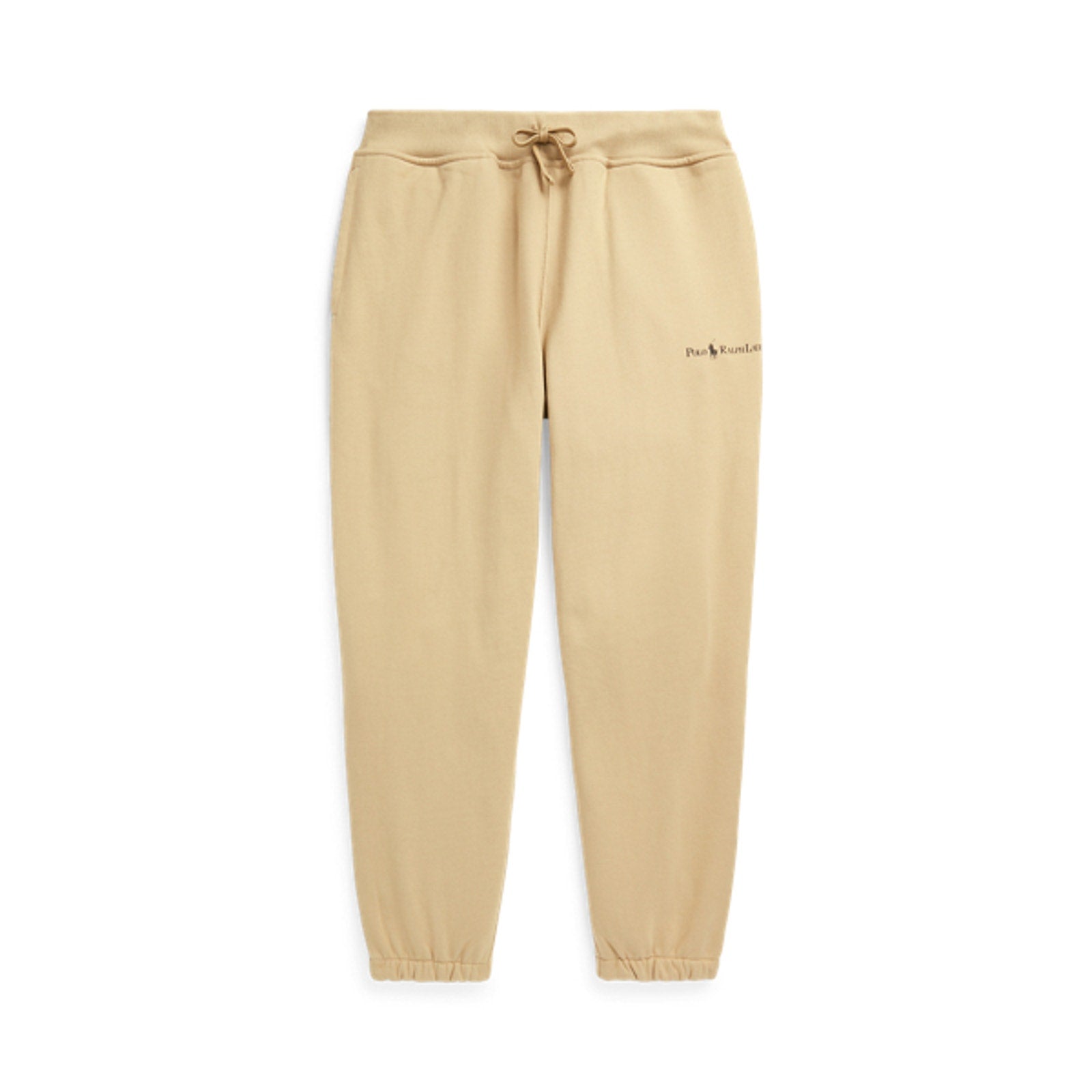 Ralph Lauren Relaxed Beige Cotton Fit Logo Fleece Sweatpant Size M