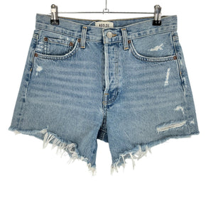 Agolde Distressed Blue Parker Long Shorts Size 25
