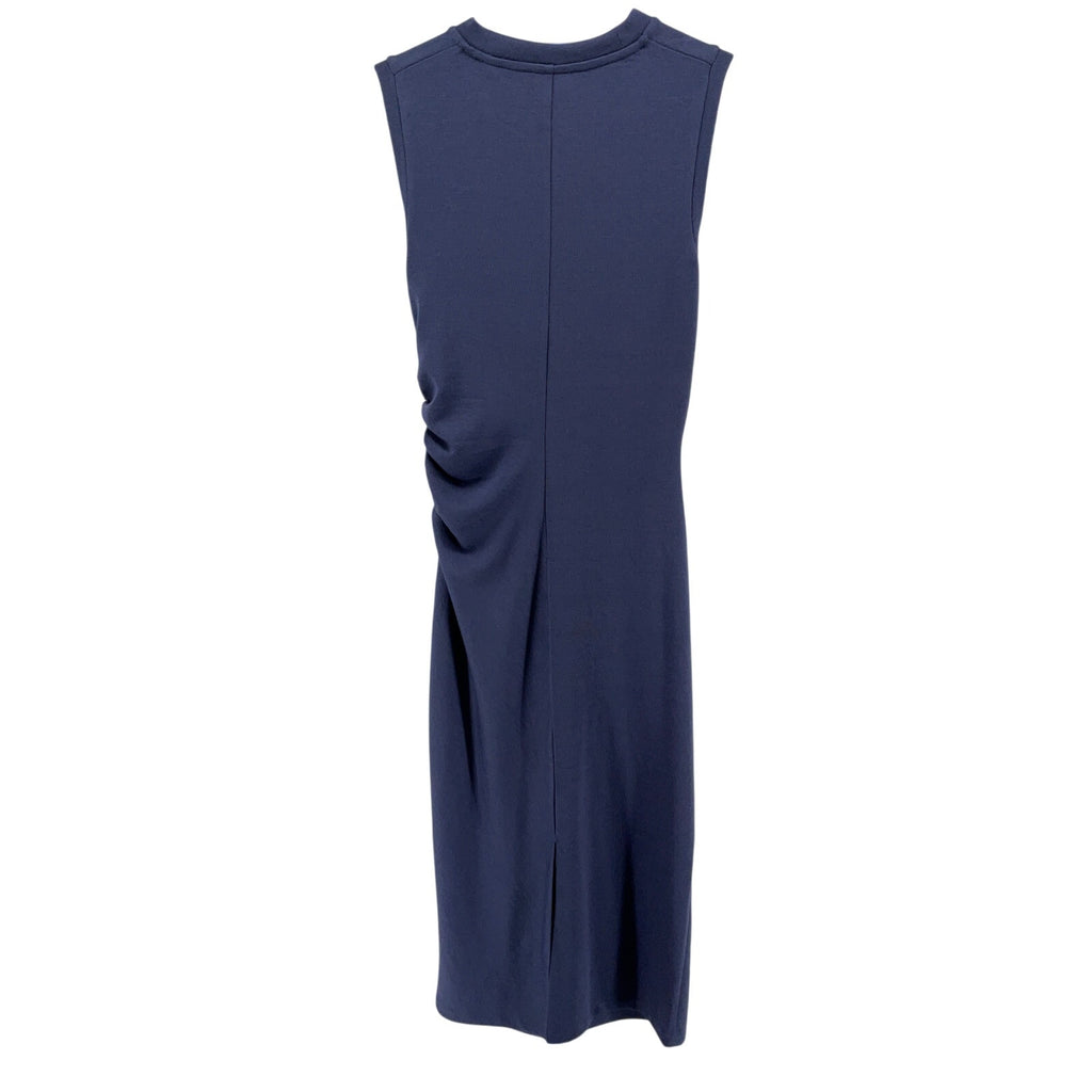 Vince Stretch Jersey Blue Polyester Sleeveless Midi-Dress Size XS
