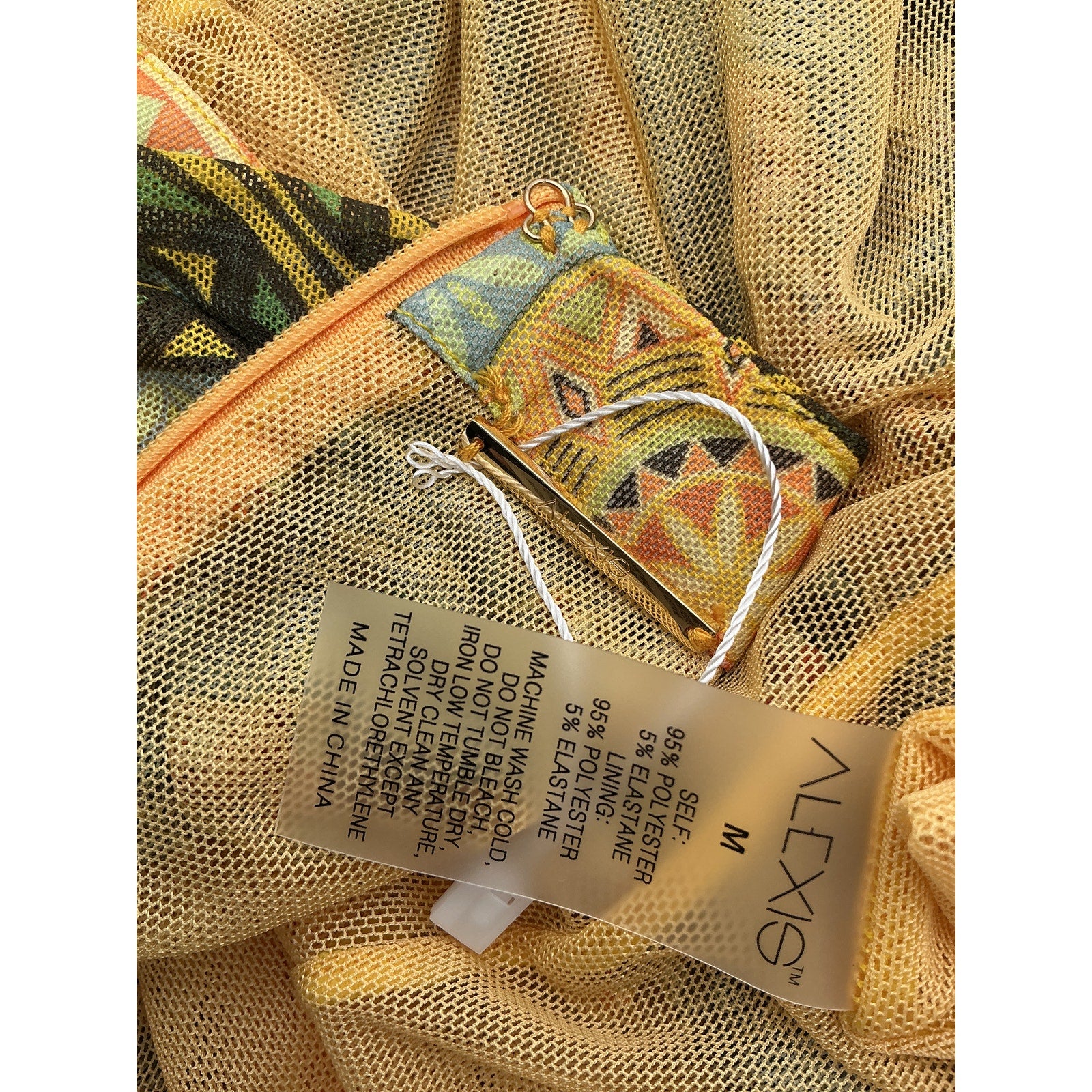 Alexis 'Ziano' Yellow Midi Dress Size M