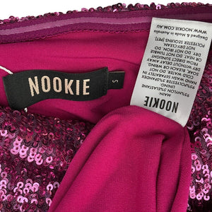 Nookie Sequined Fuchsia Sloane Mini Dress Size S