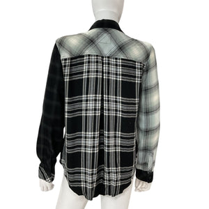 Rails Patchwork Mixed Onyx Plaid Hunter Shirt Size M
