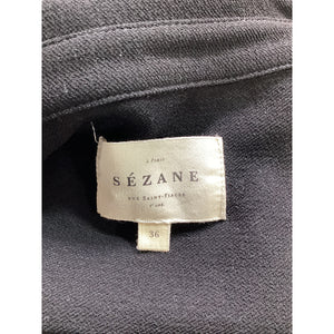 Sézane 'Leana' Black Long Sleeve Collared Dress Size 36