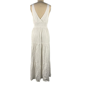 Lspace Smocked White Lilikoi Maxi Dress Size S