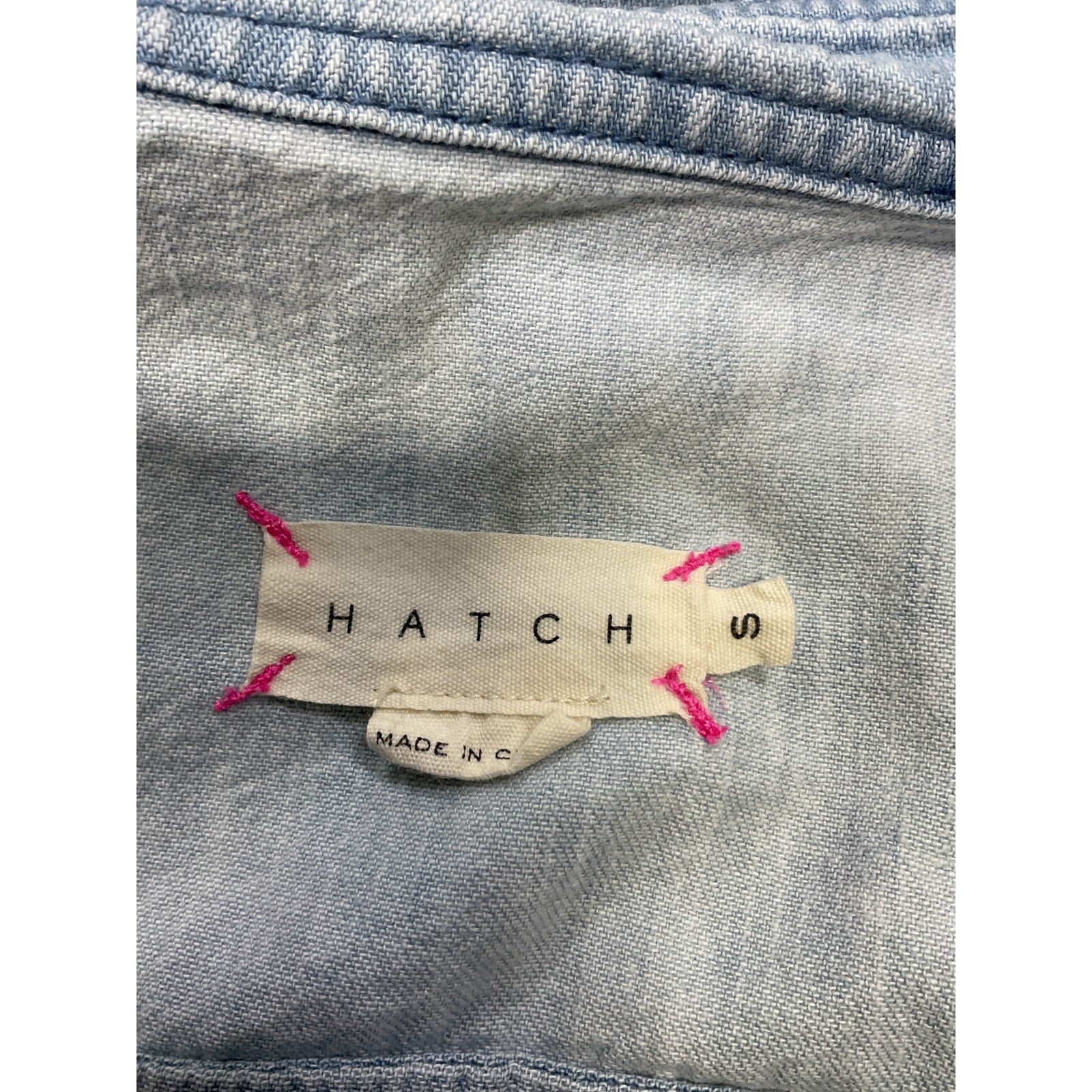 Hatch 'The Denim' Blue Cotton Maternity Shirt Size S