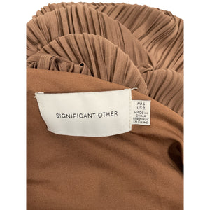 Significant Other Pleated Chocolate Adeline Skirt Size Aus 6 / US 2