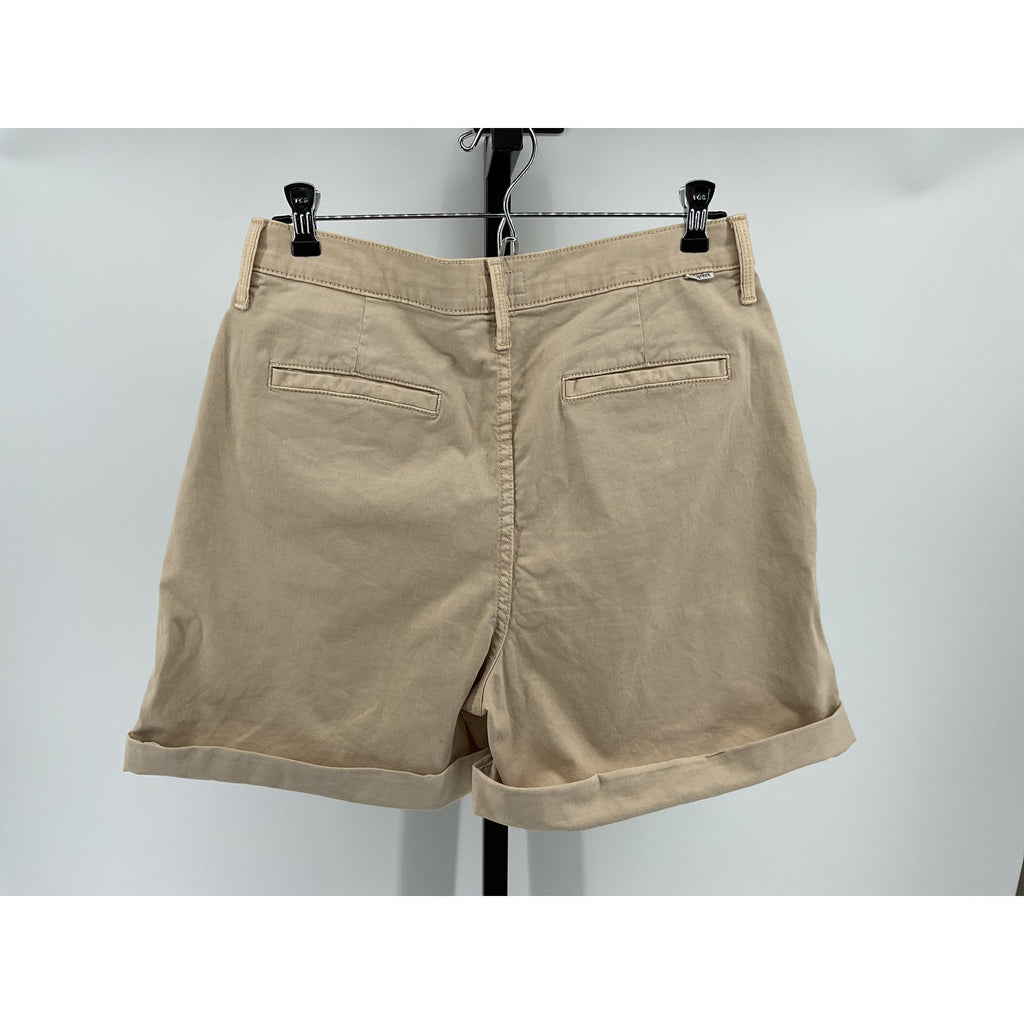 Mother The Pleated White Cotton Catch All Shorts Size 29