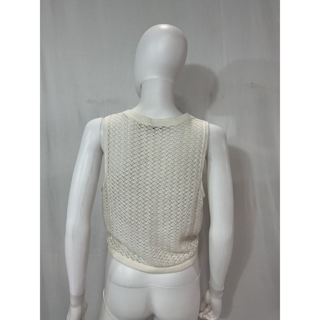 Alice + Olivia 'Tevin' White Crop Tank Size S
