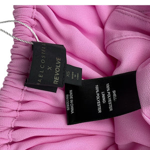 Michael Costello Draped Pink Mishka Romper Size XS