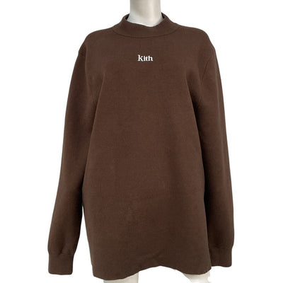 Kith Classic Brown Mockneck Sweater Size L