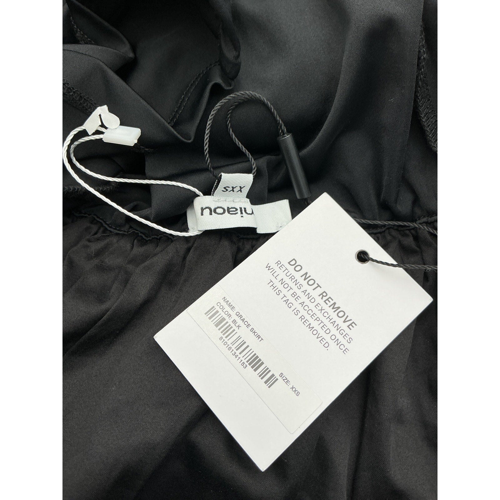 Miaou 'Grace' Black Cotton Skirt Size XXS