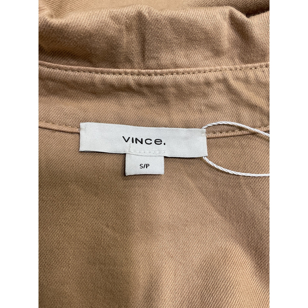 Vince Twill Beige Cotton Shirt Jacket Size S