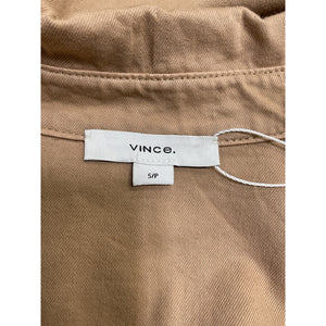 Vince Twill Beige Cotton Shirt Jacket Size S