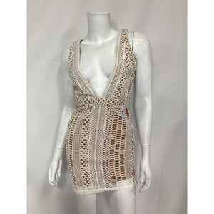 Michael Costello 'Barbe' White Mini Dress Size XS