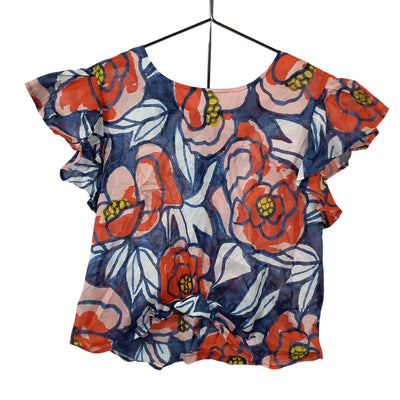 Finley Floral Bluepink Rosey Roses Size S Top