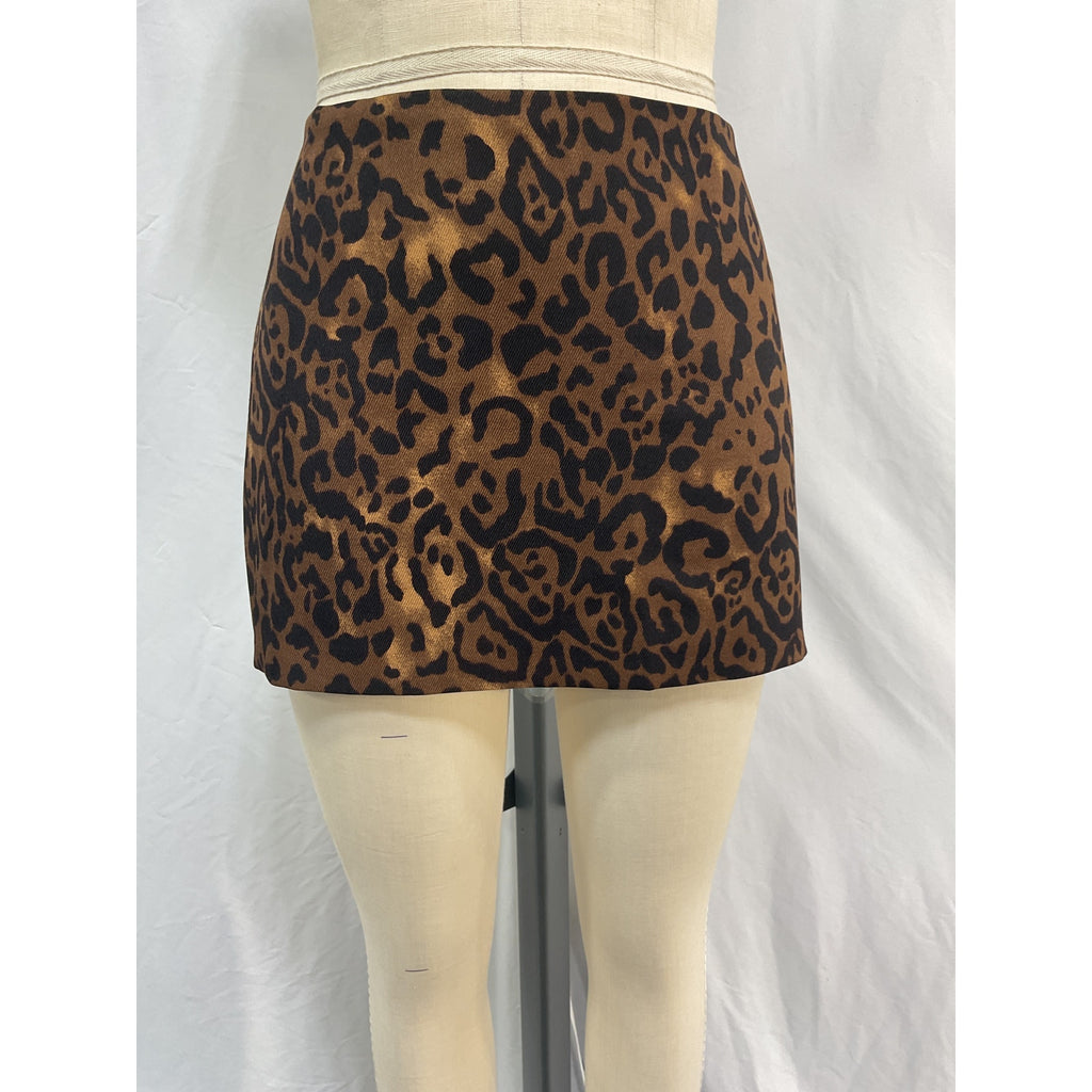 Reformation 'Charchi' Brown Polyester Skirt Size 8