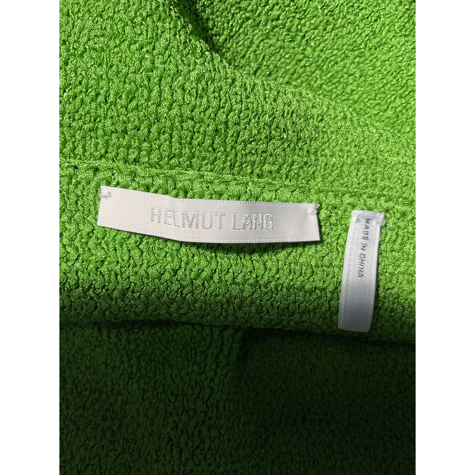 Helmut Lang 'Ribbon' Green Knit Tank Top Size XS