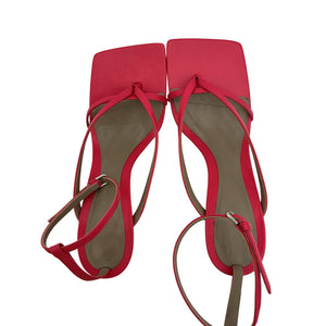 Bottega Veneta Elegant Red Stretch Leather Sandal Size 36.5 EU / 6.5 US