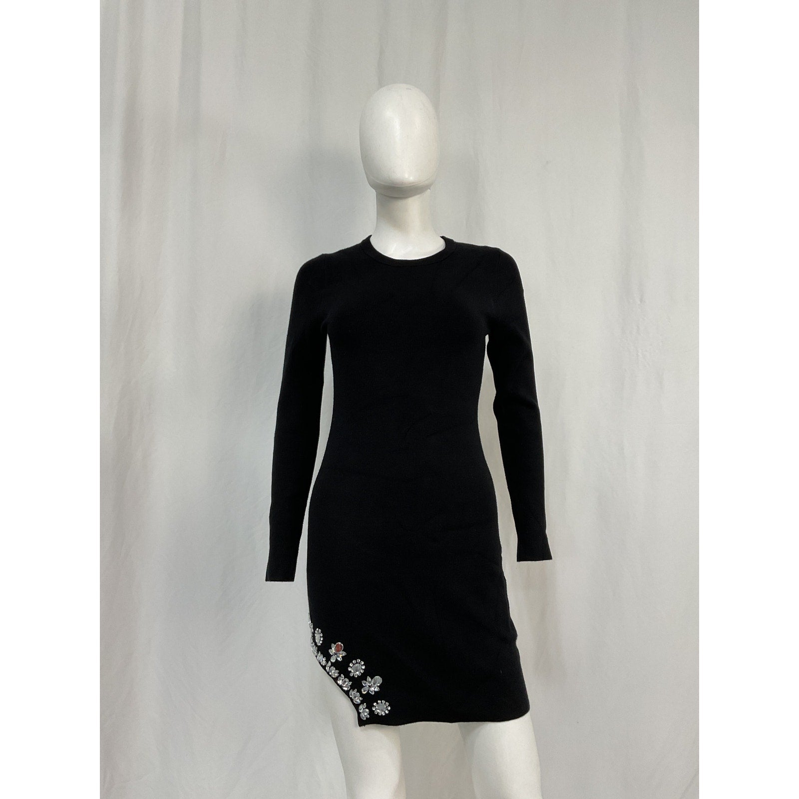 Saylor 'Reid' Black Viscose Mini Dress Size S