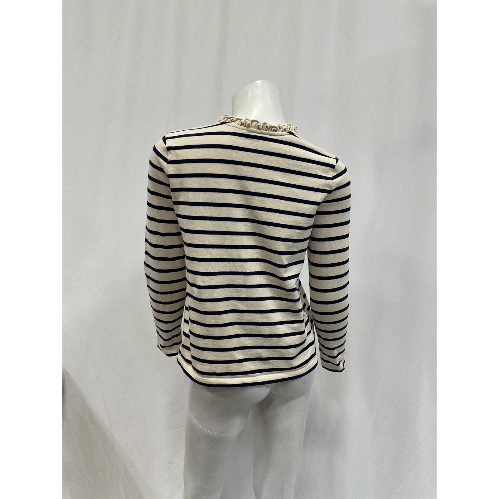 S�zane 'Ga�l' White Marini�re Sweater Size XS