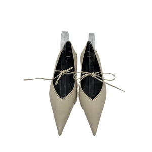 Anine Bing 'Nikki' Cream Leather Flats Size 9