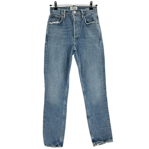 Agolde Vintage Blue Riley Long Denim Jeans Size 23