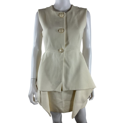 Alexis Structured Ivory Mckenna Dress Size S NWT