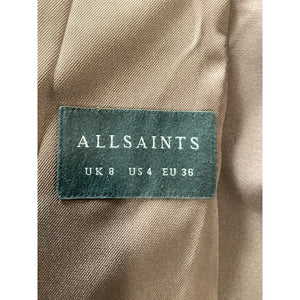 Allsaints Tailored Warm Cacao Brown Aleida Blazer Size 4