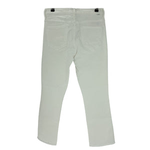 Mother Sleek White Insider Crop Step Fray Denim Jeans Size 29